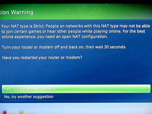 screenshot XBox Error Message